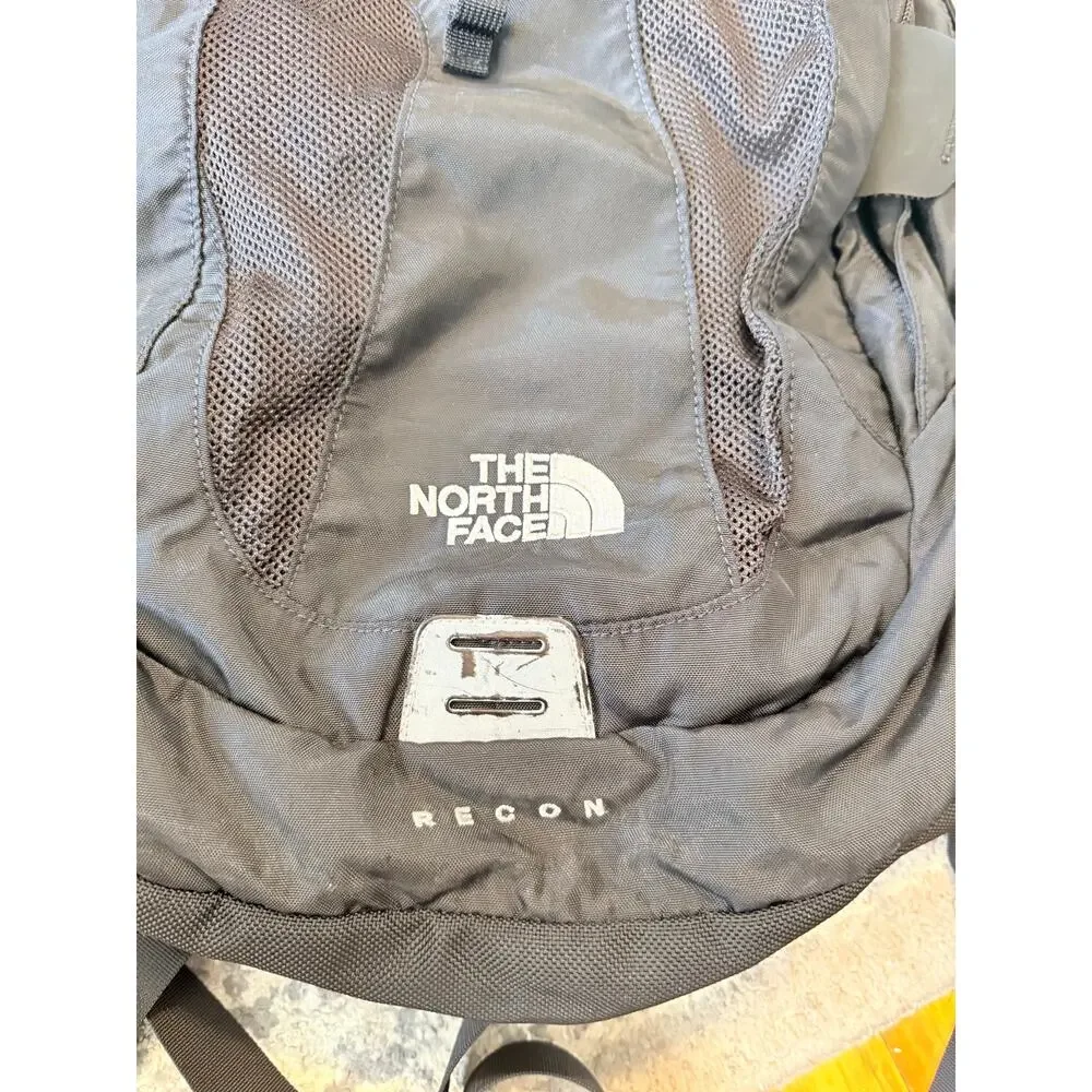 The North Face Recon Backpack Black Gray Laptop School Hiking Travel Bag